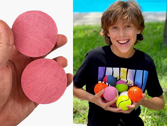 JA-RU Hi-Bounce Pinky Ball (1 Pack) Rubber Bouncy Balls for Kids and Adults. Small Pink Stress Bounce Ball. Indoor and Outdoor Sport Party Favors. Therapy