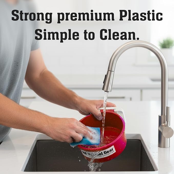 Dog Crate Water Bowl No Spill, 20oz Food-Grade Polypropylene Feeder (Red) | Secure Crate Mount with Covered Parts, Travel-Ready, Easy-To-Clean Design for Home, Crate Training and Travel