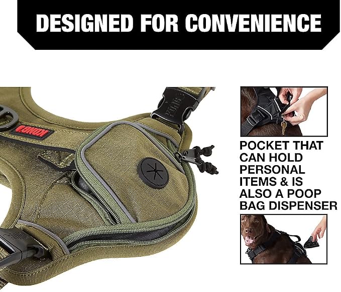 KONG Ultra Durable Waste Bag Harness (Medium, Green)