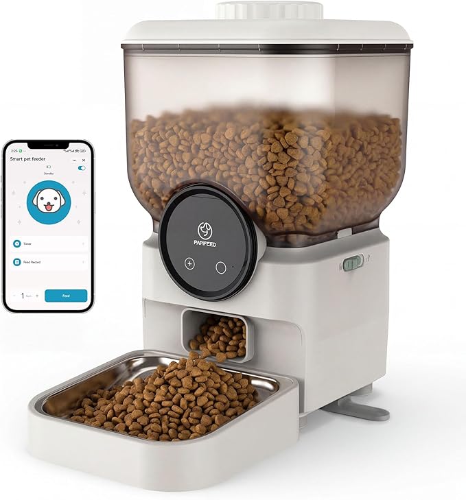 6.5L Automatic Cat Feeder, Smart Pet Food Dispenser for Cats & Dogs, WiFi Enabled, Freshness Preservation, Anti-Clogging Design & Dual Power Supply