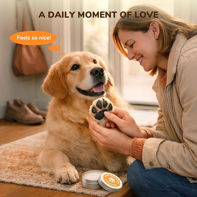 Lick-Safe Dog Paw & Nose Balm | 2.1 oz All Natural Wax with Coconut Oil & Shea Butter | Winter Snow, Road Salt & Hot Pavement Protector | Moisturizer for Dry, Rough Pads & Snouts