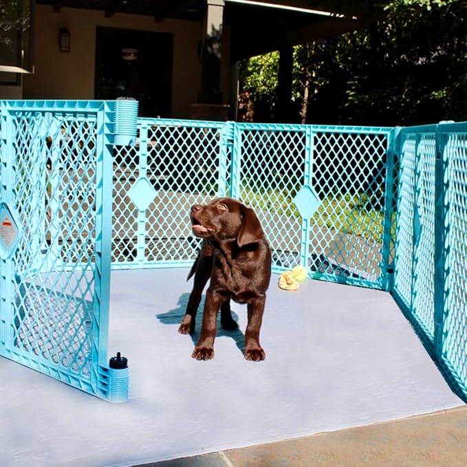 rocket & rex Premium XL Non-Slip Washable Dog Playpen Mat (60"x60") | For whelping, potty training & travel. OEKO-TEX certified, chemical-free.