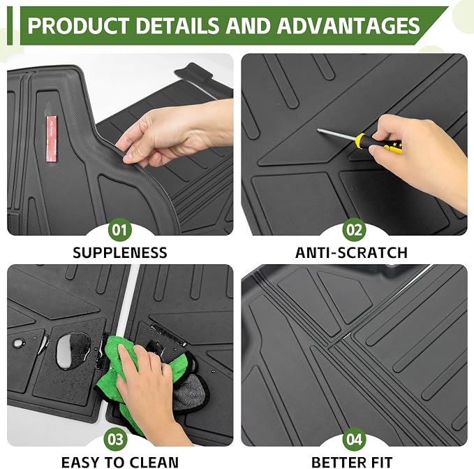 Cargo Liners for 2025 2026 Toyota 4Runner 7 Seats Gas, Trunk Mat with 3rd Row Seat Back Cover All Weather Rear Cargo Mat Backrest Protector Accessories (Not for Hybrid EV&i-Force MAX)