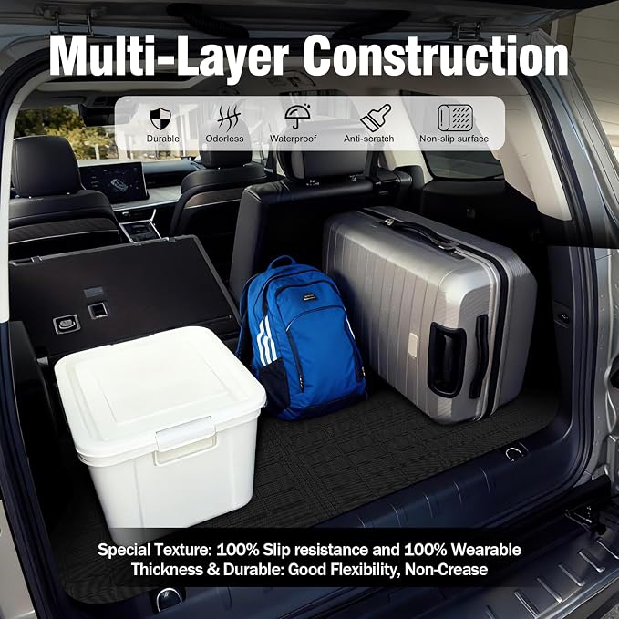 Yakitoko 3D TPE Car Trunk Cargo Liner Mat for Buick Encore GX AWD 2020-2026 Custom Fit All-Weather Waterproof Floor Protection, Heavy Duty & Odorless