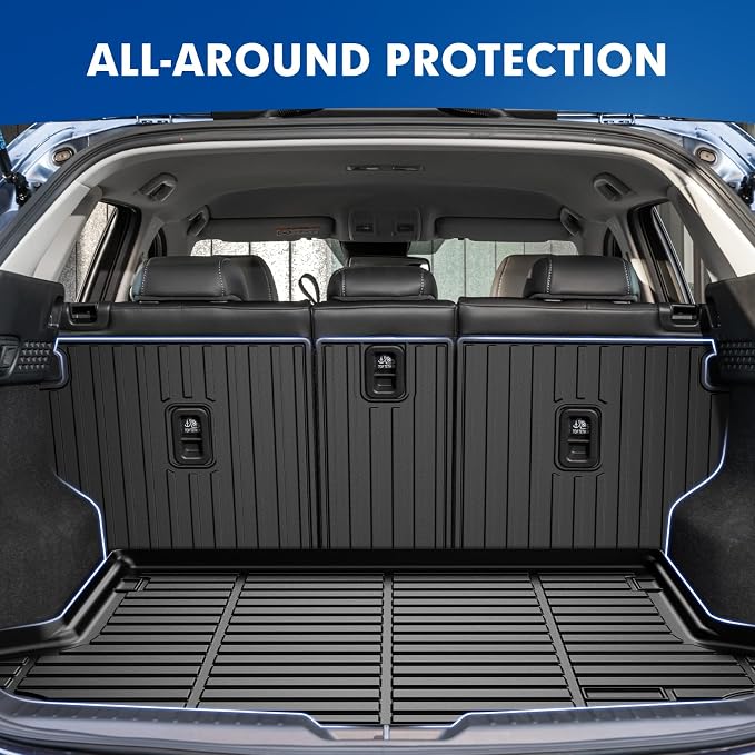 Mixsuper Cargo Liner for Mazda CX-5 CX5 2017-2024 2025, All Weather Trunk Mat Backrest Mat TPE Back Seat Cover Protector for CX5 Accessories