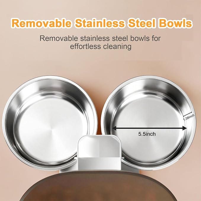 Automatic Cat Feeder with Camera for Two Cats, 1080P HD Video with Night Vision, 2.4G WiFi Auto Dog Feeder with 2-Way Audio for Cat & Dog, Low Food & Motion & Sound Alerts Timed Pet Feeder 7L