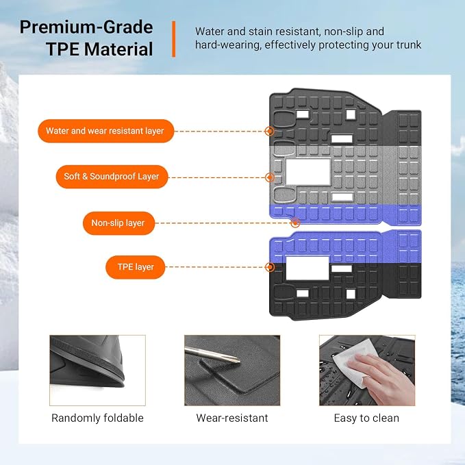 powoq Backrest Mat Compatible with 2021-2026 Toyota Sienna 3rd Row Back Seat Protector TPE Cargo Liner Cargo Mat Replacement for 2021 2022 2023 2024 2025 2026 Toyota Sienna Accessories(Backrest Mat)