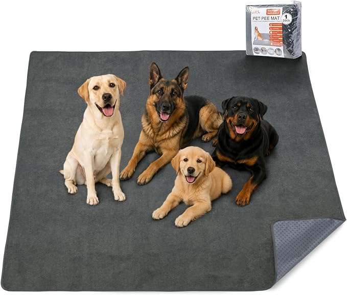 Dog Pee Pad Washable 82x102 Extra Large,Absorb Reusable Whelping Pads, Non-Slip Puppy Training Pads, Waterproof Floor Mat for Potty Training, Playpen,Incontinence,Housebreaking,Bed