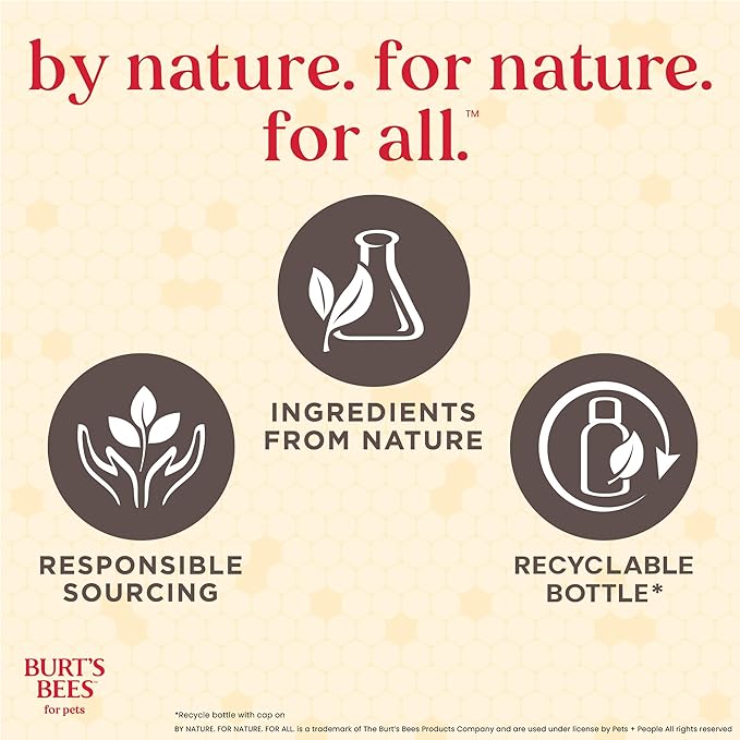 Burt's Bees for Pets Deodorizing Shampoo for Dogs, Manuka Honey & Charcoal, Reduces Odor, 95%+ Natural Origin, No Sulfates, Parabens or Phthalates, Leaves Milk & Honey Scent, 16 Fl Oz