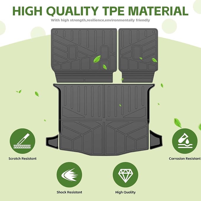 Cargo Liners for 2020-2025 Ford Escape Trunk Mat with Seat Back Cover Accessories, All Weather Rear Cargo Mat Backrest Protector for 2020 2021 2022 2023 2024 2025 Escape