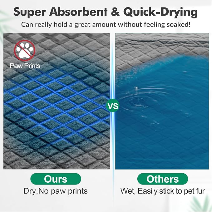 Upgraded Charcoal Puppy Pads, XXL 36’’x36’’ Pee Pads for Dogs, Super Absorbent Up to 12Cup, Odor Control & Leak Proof Dog Training Pads for Surgery, Older,Puppy, 45 Counts