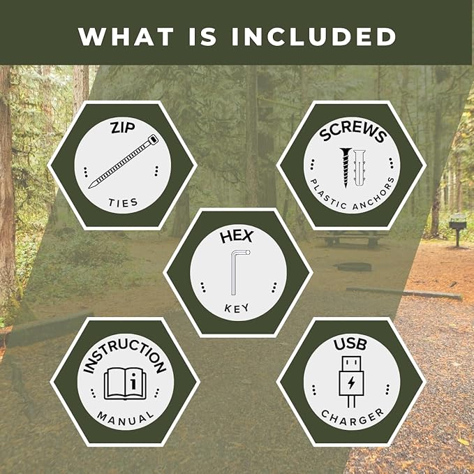 Alarme périmétrique Tactiko Wire Trip 2.0, alarme périmétrique rechargeable 129 dB – Câble de déclenchement en Kevlar de 24 m, solaire/USB, résistant aux intempéries, répulsif anti-ours pour camping, propriété, sécurité domestique (lot de 2)