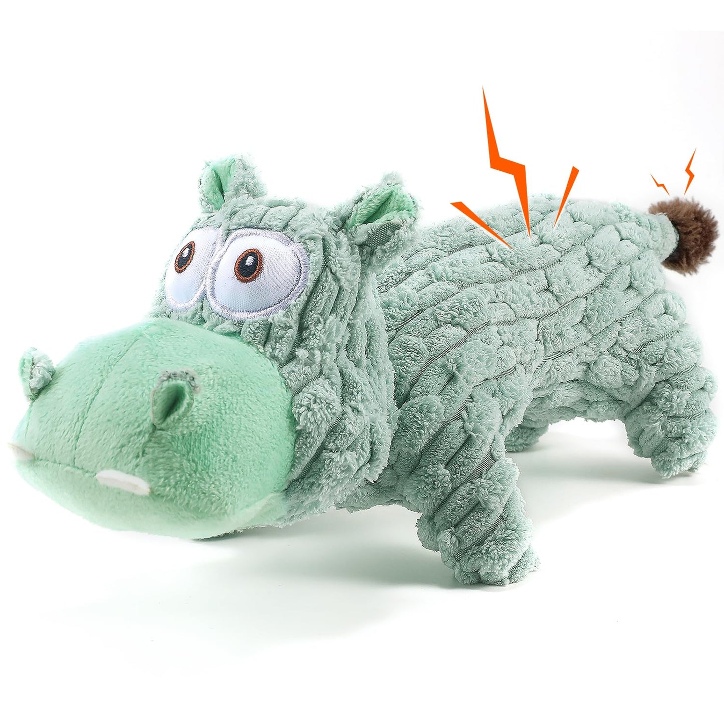 FOXYYDS Dog Toys for Aggressive Chewers Puppy Toys Dog Toys to Keep Them Busy - for Small Medium and Large Dogs Outdoor Indoor Play Interactive Squeaky Dog Toys - Hippo