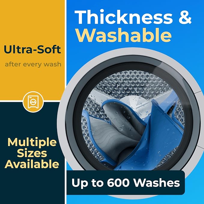 Washable Underpads - Large Bed Pads for use as Incontinence Bed Pads, Reusable Pet Pads, Great for Dogs, Cats, Bunny, Seniors Bed Pad (Pack of 4 - 34x36)