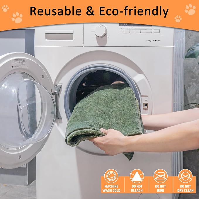 Bunlitent Washable Puppy Pads, 72'' x 72'', 3 Packs, Green, Extra Large | Non-Slip, Quick-Dry, Waterproof, Reusable, Quick Dry, For Puppy Senior Dog Incontinence Whelping