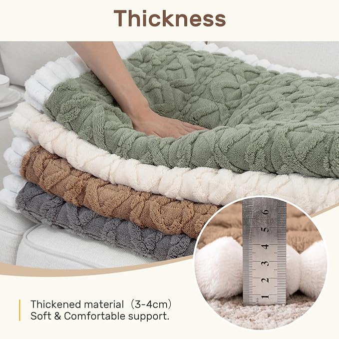 Couch Cover for Dogs, Washable Non Slip Sofa Covers for 2 Cushion Couch Pet Friendly Fuzzy Sofa Protector&Bed Mat for Pets (27.6"x59.06" Coffee)