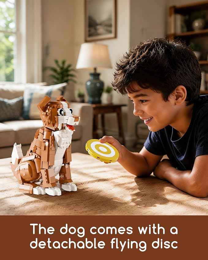 3-in-1 Orange Cat Building Set, Build a Cat, Dog or Rabbit | Build & Rebuild 3 Cute Animal Designs from One Set, Building Toy for Cat Lovers and Animal Fans, Birthday Gift Ages 8+