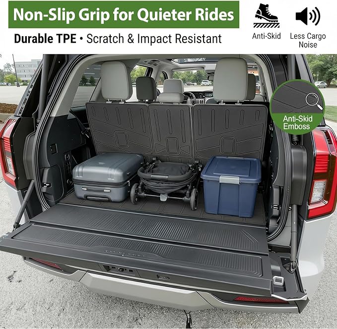 Cargo Liners for 2025 2026 7 Seats Ford Expedition/Lincoln Navigator Standard Trunk Mat with Seat Back Cover Accessories, All Weather Rear Cargo Mat Backrest Protector (Not for Max & L Models)