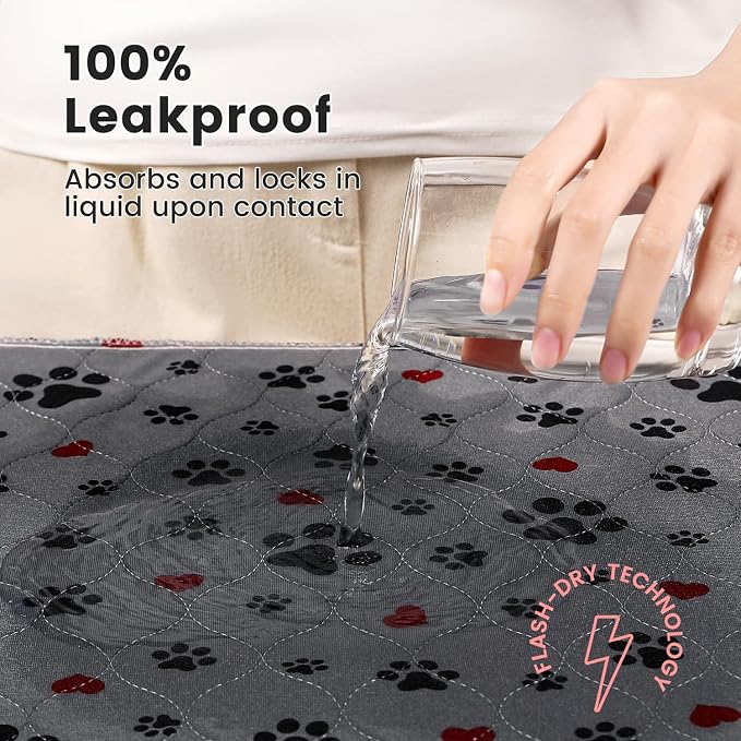 Washable Pee Pads for Dogs,2 Pack Extra Large 36"x36" Super Absorbent Reusable Puppy Pads,Non-Slip 100% Waterproof Dog Pee Pads,Pet Training Pads for Couch, Crate,Potty Training,Floor