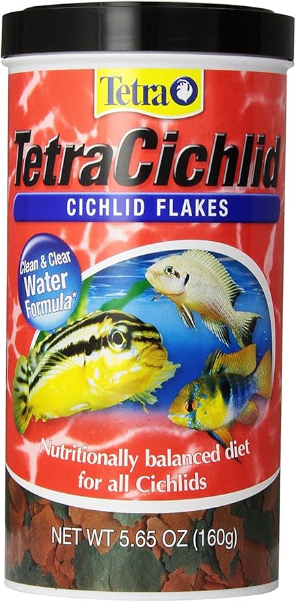 TetraCichlid Cichlid Flakes, Fish Food, Clear Water Advanced Formula, 5.65 Ounces
