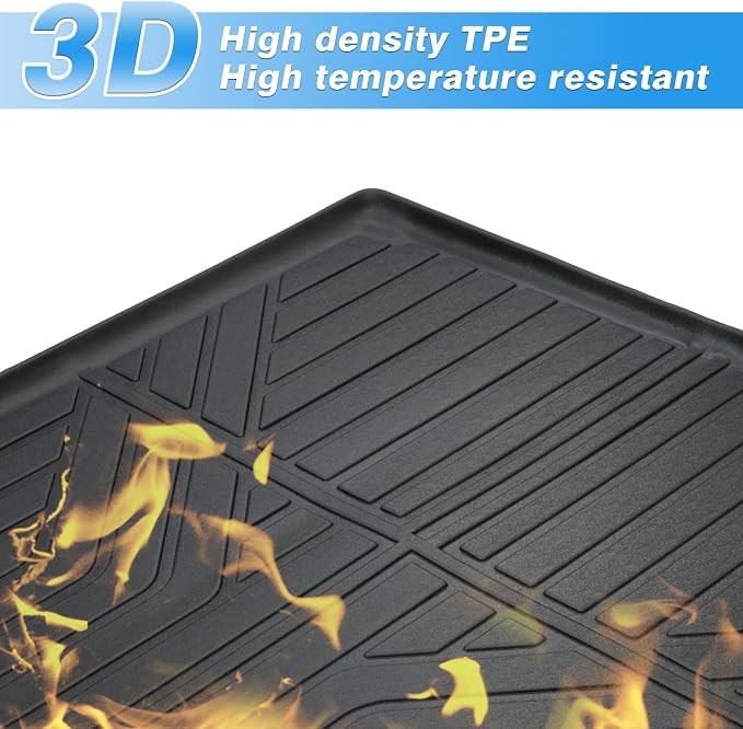 Powerty Trunk Mat for 2024 2025 2026 Chevrolet/Chevy Trax Accessories Cargo Mats TPE All Weather Cargo Liner Heavy-Duty Trunk Liners