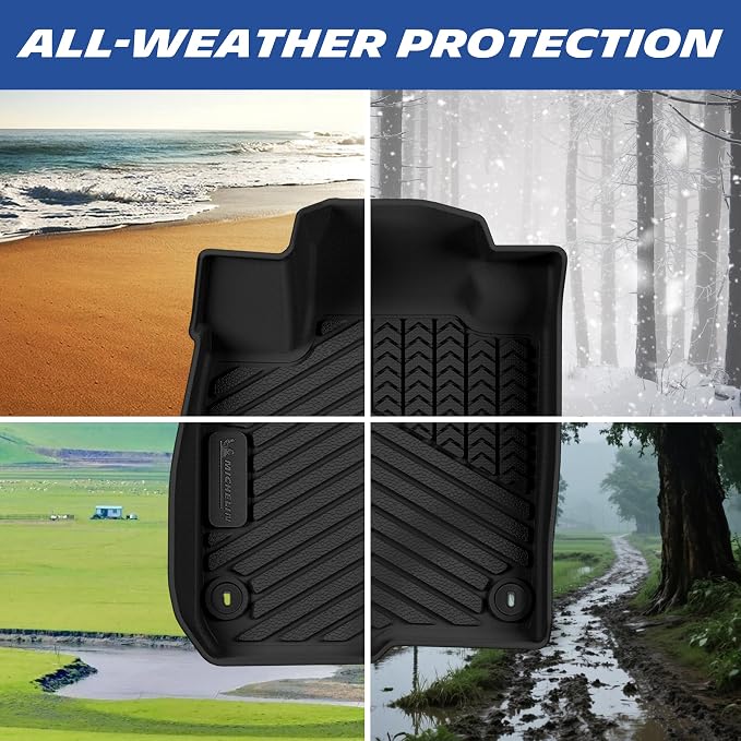 Michelin Vehicle Mats, Premier Series All-Weather TPE Custom Fit Liner for Honda HR-V LX/EX-L/Sport 2023-2026 & Acura ADX 2025-2026 Gasoline & Hybrid Floor Mats(3 Piece)