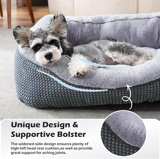 Dog Bed Medium Size, Orthopedic Warming Soft Calming Sleeping Durable with Anti-Slip Bottom