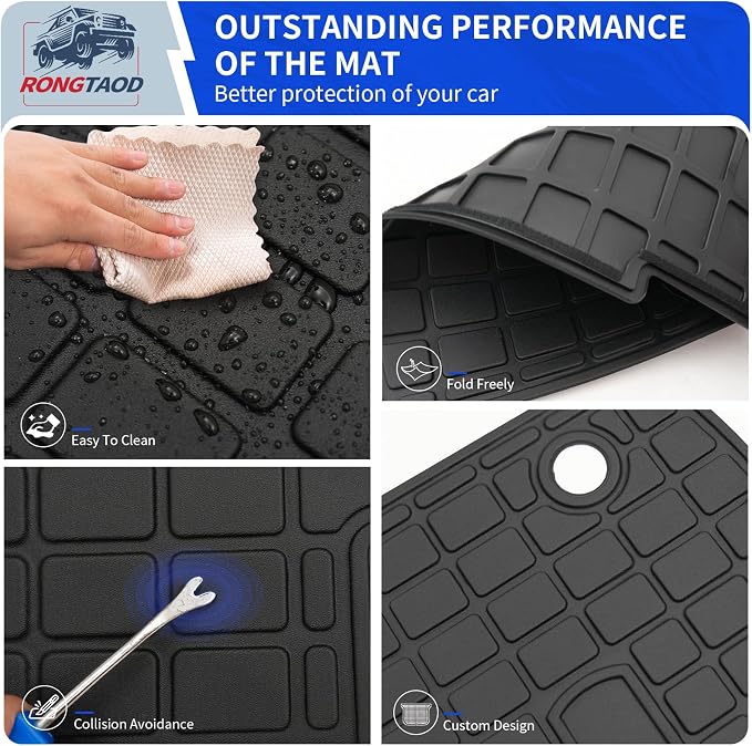 Rongtaod Back Seat Protector Compatible with 2022-2025 2026 Nissan Pathfinder 7&8 Seats Back Seat Cover Kick Mats Cargo Liner All Weather 2024 Pathfinder Accessories (2nd Row Backrest Mats)