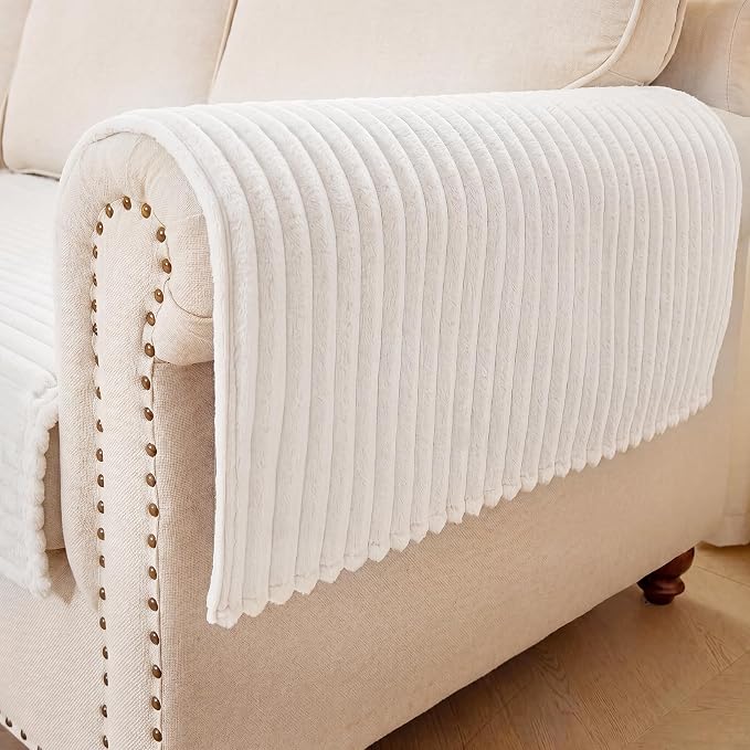 FUANGUI Waterproof Armrest Couch Cover for Dogs, Washable Backrest Cover | Soft Recliner Chair Protector, Cat Dog Armchair Armrest Cover Non-Slip Couch Covers Sofa Pet Friendly