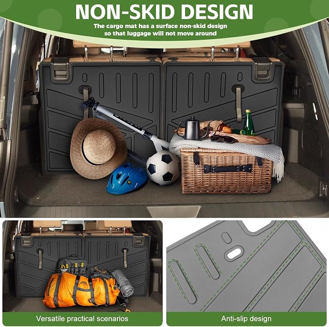 3rd Row Seat Back Mat for 2025 2026 Toyota 4Runner 7 Seats Gas, Backrest Mats Rear Seatback Cover All Weather TPE Protector Cargo Liner Accessories(Not for Hybrid EV/i-Force MAX)