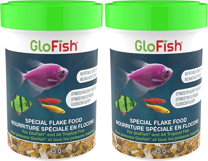 GloFish Special Flake Dry Fish Food for Brightness, 1.59 Oz (Pack of 2)