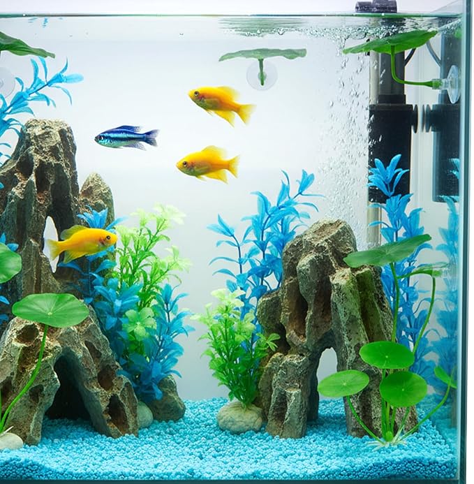 3 Pcs Betta Fish Leaf Hammock, Betta Fish Practical Resting Spot Bettas Suction Cup Tank Decor Green Hammock Plant Leaf Pad Fishes Breeding Resting Bed for Fishes Aquarium Decoration Ornaments