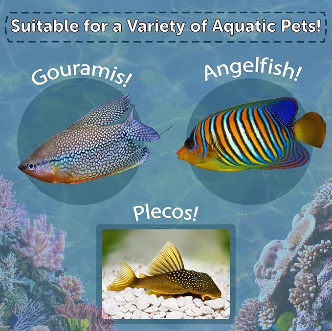 Aquatic Foods Inc. Bloodworm Glass Sticking 42% Protein Tablets for Angels, Tetras, Guppies, Cichlids, All Community Tropical Fish...4-lbs 8oz Jar