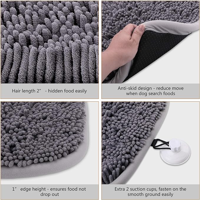Snuffle Mat for Dogs, Interactive Puzzle Toys Feeding Games for Pets | 17'' x 21'' Sniff Mat for Boredom Helps Slow Eating and Keep Busy Encourages Natural Foraging Skills Stress Relief