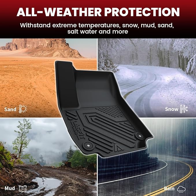 LASFIT Floor Mats & Cargo Liner with Backrest Mat 2025 2026 2027 for Chevy Equinox/GMC Terrain (Not for Equinox EV), All Weather TPE Custom Fit Floor Mats, Car Mats Full Set for Equinox/Terrain