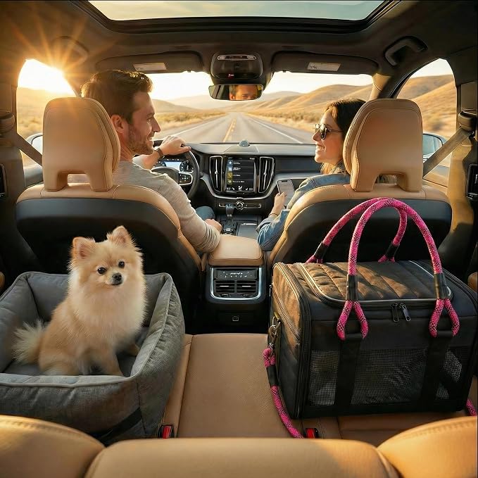 Soft-Sided Dog & Cat Carrier | for Car Rides, Vet Visits, Errands & Daily Outings | Fits Small Dogs & Cats Up to 15 lbs | 18" L x 11.5" H | Yorkies, Chihuahuas & More