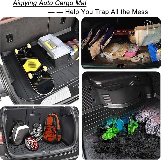 RAV4 Cargo Mat - All-Weather Trunk Tray Floor Mat Compatible with 2006-2012 Toyota RAV4，3D Custom-Fit Waterproof Non-Slip Durable Odorless Raised-Edge TPO Accessories