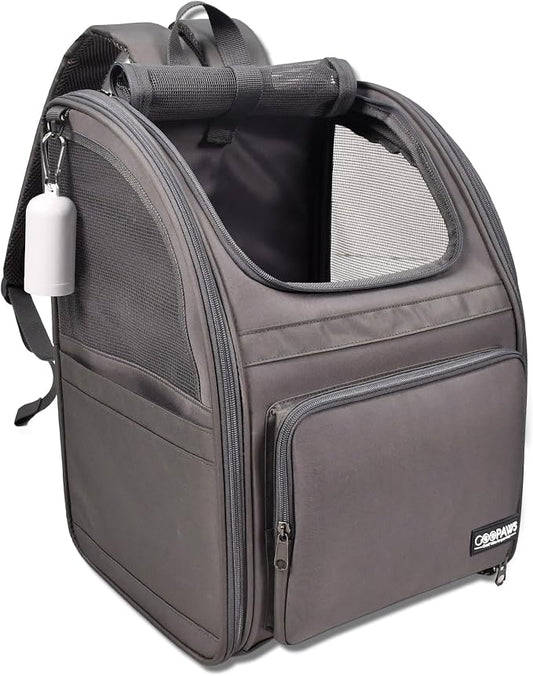 Jespet Pet Backpack Carrier for Small Dog, Puppy, Soft Carrier Backpack Ideal for Traveling, Hiking, Walking and Outdoor Activities with Family (4-Grey)