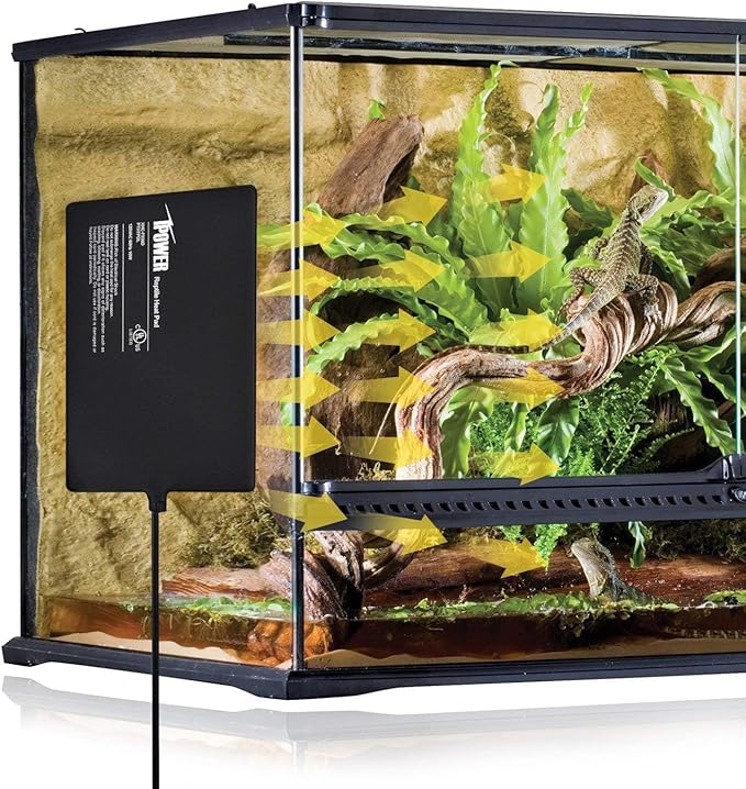 iPower 8x12 Inch Reptile Heat Pad Under Tank Heater, Energy-Efficient & Waterproof Design Terrarium Warmer Mat for Turtles, Lizards, Snakes, 2 Pack