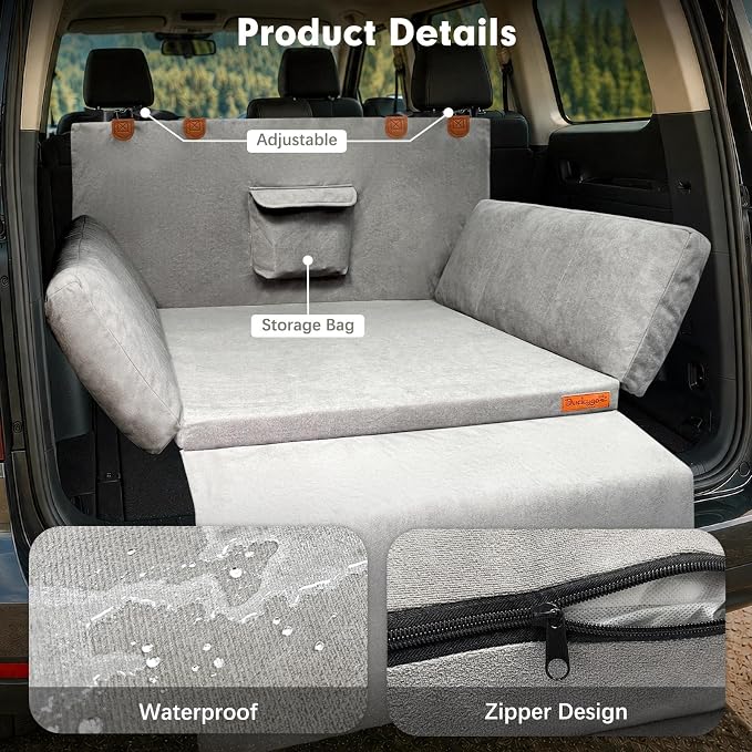 SUV Cargo Liner for Dogs, Orthopedic SUV Dog Bed, Extra Large | Waterproof pet cargo cover with bumper flap protector, scrachproof non-slip dog cargo liner for SUV, 45 x 36 in