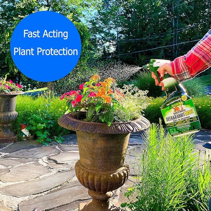 Nature’s MACE Deer and Rabbit Mace, Deer Repellent Spray, Plants, Lawns, Flowers, Gardens, Deer Repellent Spray, Keep Deer Out, Deterrent, All-Season Protection, 1 Gallon Concentrate, Treats 2 Acres