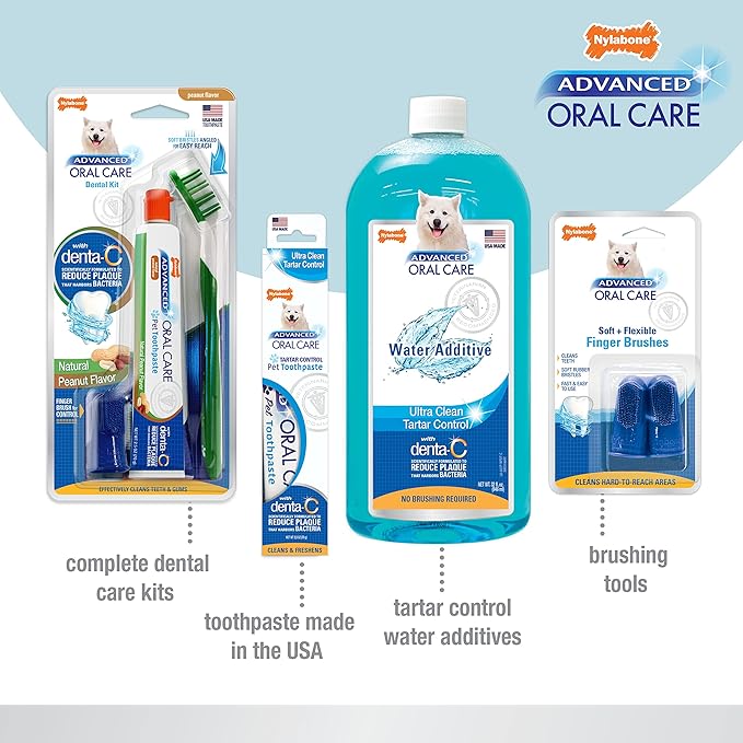 Nylabone Advanced Oral Care Pet Dental Foam Tartar Remover & Breath Freshener for Dogs, Dog Teeth-Cleaning, 4 oz.