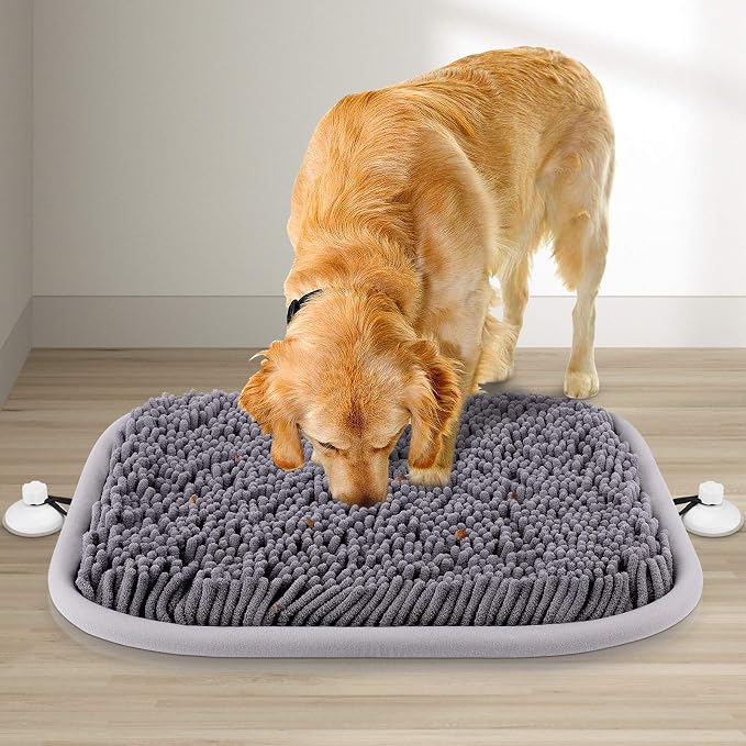 Snuffle Mat for Dogs, Interactive Puzzle Toys Feeding Games for Pets | 17'' x 21'' Sniff Mat for Boredom Helps Slow Eating and Keep Busy Encourages Natural Foraging Skills Stress Relief