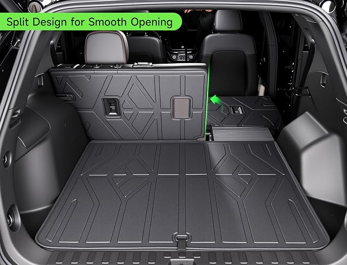 Cargo Trunk Mat with Backrest Mats for 2025 2026 Chevrolet Chevy Equinox/GMC Terrain (Not for Equinox EV),All Weather Protection TPE Heavy Duty Cargo Liner Equinox/Terrain Accessories,Black