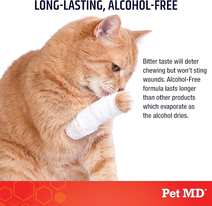 Pet MD No Chew Spray for Dogs & Cats - Multi-Surface Bitter Spray to Stop Biting & Chewing - Dog Deterrent Spray for Carpet, Furniture, Plants, & Skin - Anti Licking Cat Training Spray - 8 oz