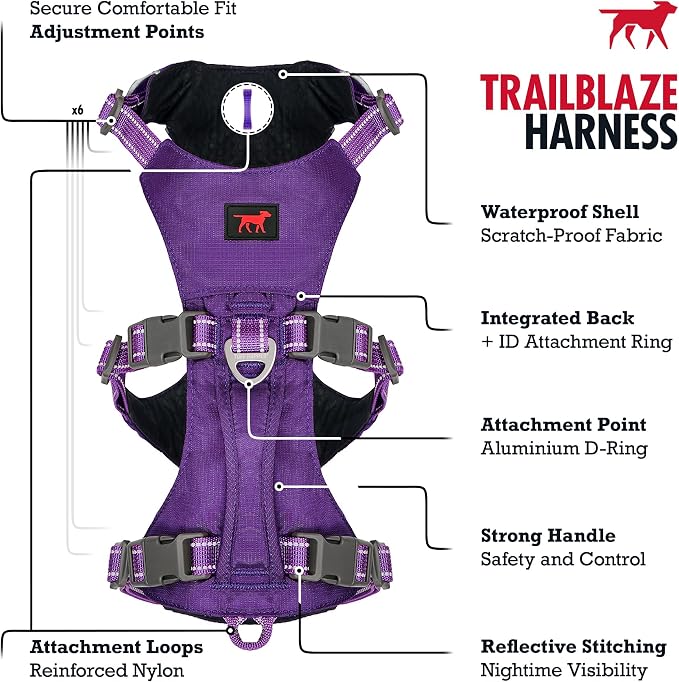 Tuff Pupper Escape Proof Dog Harness for Extra Small Dogs | No Pull Lightweight Adjustable Harness | No Escape Multifunctional Outdoor Pet Gear | Strong Durable Breathable | Secure Comfortable Fit