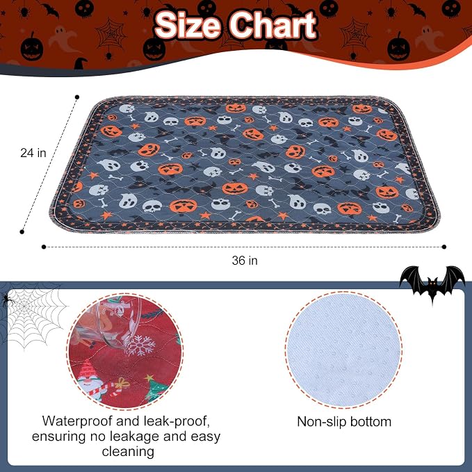 BEAUTYZOO Reusable Puppy Pads,Washable Pee Pads for Dogs,Non Slip Wee Wee Pad for Potty Training,Thick Heavy Absorbent Underpads for Playpen,Bed,Sofa,Crate,Travel & Outdoor, 24"" x 36""