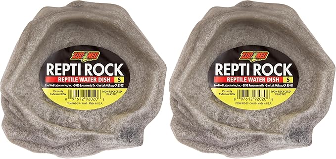 Zoo Med Reptile Rock Water Dish, Small (Pack of 2)