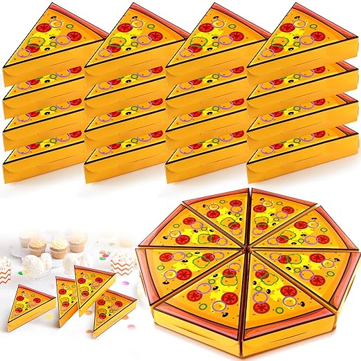 24 Pcs Turtle Themed Pizza Slice Box Pizza Paper Boxes for Party Favors Green Square Cardboard Boxes for Story Turtle Theme Birthday Party Supplies Decorations