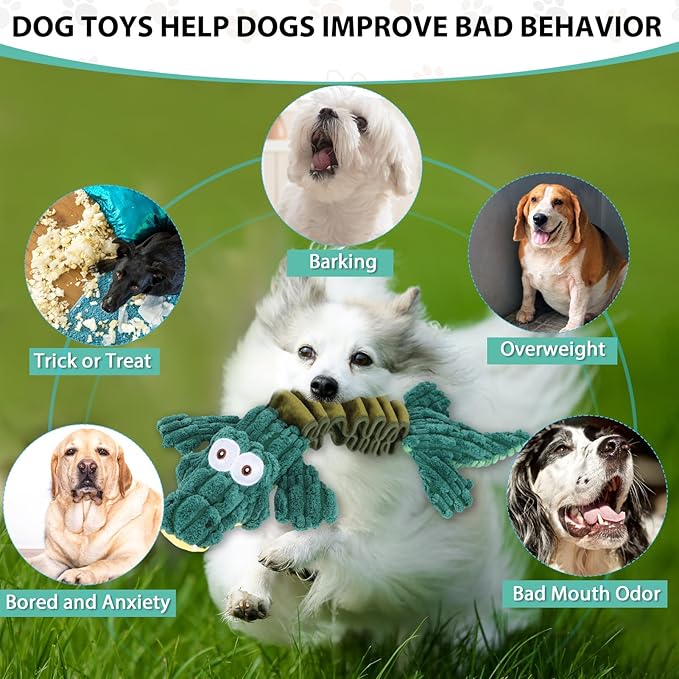 Drmstow Squeaky Dog Toys for Large Dogs, Cute Puppy Toys, Plush Stuffed Pet Dog Toys with Crinkle Paper, Interactive Tug of War Dog Toys to Keep Them Busy for Small Medium Big Dogs
